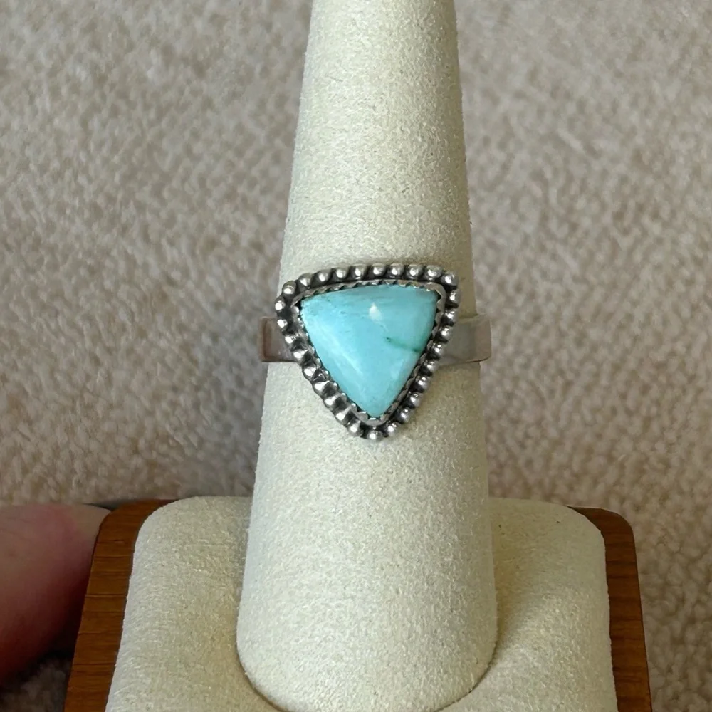 925 Sterling Silver Palomino Turquoise Ring